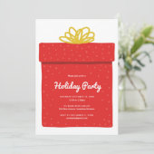 Holiday Gift Exchange Party Einladung (Stehend Vorderseite)