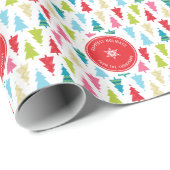 HOLIDAY GIFT Modernes festliches Weihnachtsbaummus Geschenkpapier (Rolleneckpunkt)