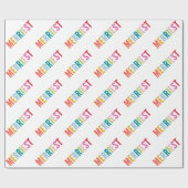 HOLIDAY GIFT Modernes, minimalistisch farbenfroh,  Geschenkpapier (Flach)