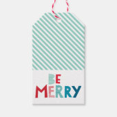 HOLIDAY GIFT sei fröhlich fröhlich fröhlich bunte Geschenkanhänger (Vorderseite)