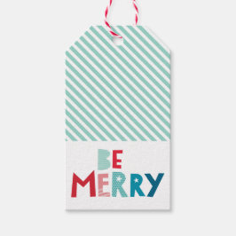 HOLIDAY GIFT sei fröhlich fröhlich fröhlich bunte  Geschenkanhänger