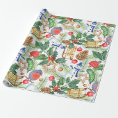 Holiday Gift Wrap Blue Bird Geschenkpapier (Ungerollt)