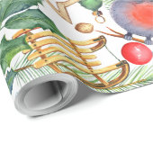 Holiday Gift Wrap Blue Bird Geschenkpapier (Rolleneckpunkt)