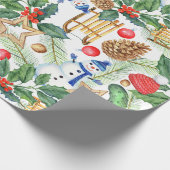 Holiday Gift Wrap Blue Bird Geschenkpapier (Ecke)
