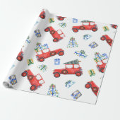 Holiday Gift Wrap Red Car Geschenkpapier (Ungerollt)