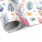 "Holiday Gifts & Grüntöne Pattern" Geschenkpapier (Rolleneckpunkt)