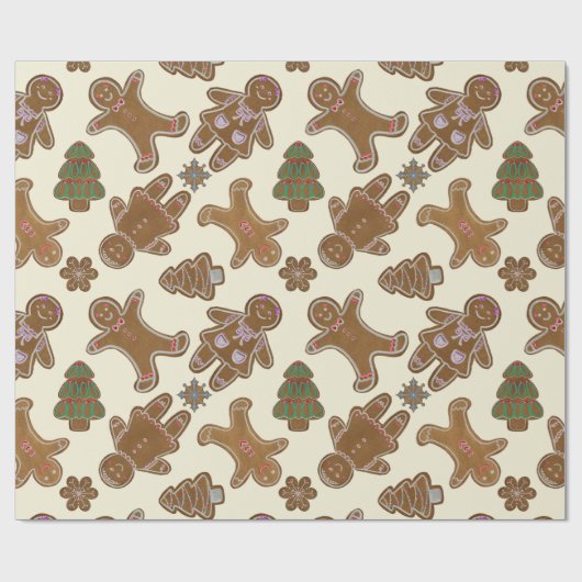 Holiday Gingerbread Collection Geschenkpapier (Flach)