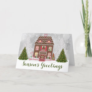 Holiday Gingerbread House Feiertagskarte