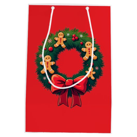 Holiday Gingerbread House Mittlere Geschenktüte (Rückseite)