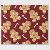 Holiday Gingerbread-Koordinationsmuster Geschenkpapier (Flach)