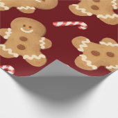 Holiday Gingerbread-Koordinationsmuster Geschenkpapier (Ecke)