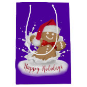 Holiday Gingerbread Man in Milk Mittlere Geschenktüte (Vorderseite)