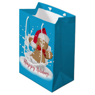 Holiday Gingerbread Man in Milk Mittlere Geschenktüte