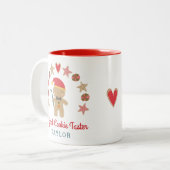 Holiday Gingerbread Man Offiziell Cookie Taster Zweifarbige Tasse (Vorderseite Links)