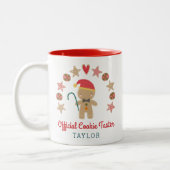 Holiday Gingerbread Man Offiziell Cookie Taster Zweifarbige Tasse (Links)