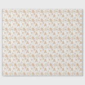 Holiday Gingerbread Man Wrapping Paper Geschenkpapier (Flach)