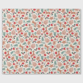 Holiday Gingerbread, Rentier & Christmas Tree Geschenkpapier (Flach)