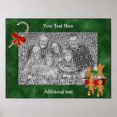 Holiday Gingerbrett Männer Rahmen Hinzufügen Ihr F Poster (Vorne)