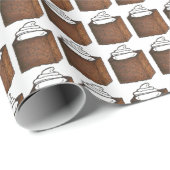 Holiday Gingerbrot Cake Slice Weihnachtsabend Geschenkpapier (Rolleneckpunkt)