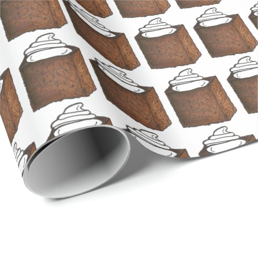 Holiday Gingerbrot Cake Slice Weihnachtsabend Geschenkpapier (Rolleneckpunkt)