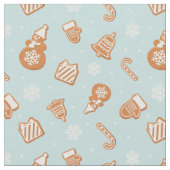 Holiday Gingerbrot Cookie Pattern Stoff (Nahaufnahme)