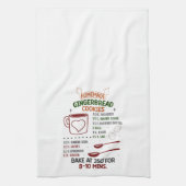 Holiday Gingerbrot Cookie Rezept Weihnachten Geschirrtuch (Vertikal)