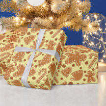 Holiday Gingerbrot Keks leicht gelb Nahtlos