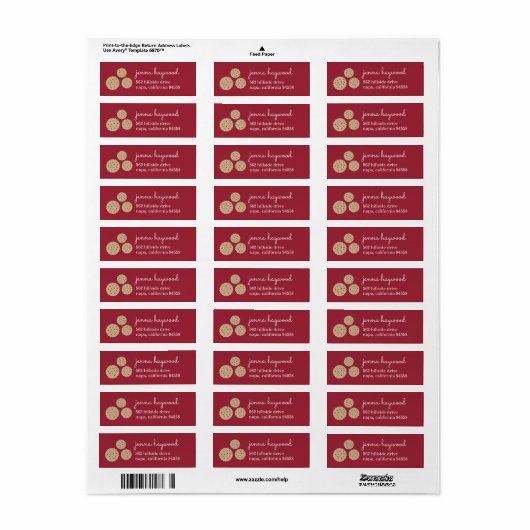 Holiday Gingernap Cookie Rücksendeadresse (Vorne)