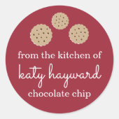 Holiday Gingernap Personalisiert Cookie Runder Aufkleber (Vorderseite)