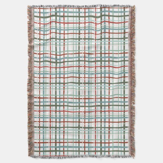 Holiday Gingham - Friedlich Decke (Vorderseite Vertikal)