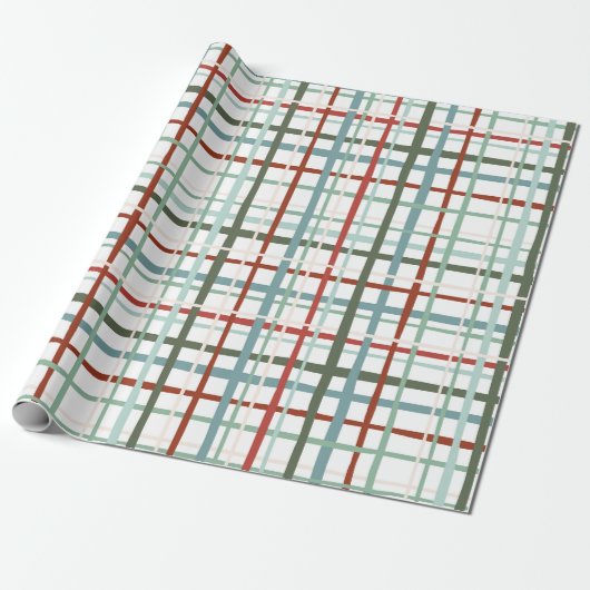 Holiday Gingham - Friedlich Geschenkpapier (Ungerollt)