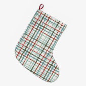 Holiday Gingham - Friedlich Großer Weihnachtsstrumpf (Vorderansicht (hängend))