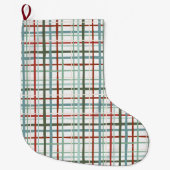 Holiday Gingham - Friedlich Großer Weihnachtsstrumpf (Vorderseite)