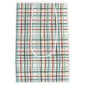 Holiday Gingham - Friedlich Mittlere Geschenktüte (Rückseite)