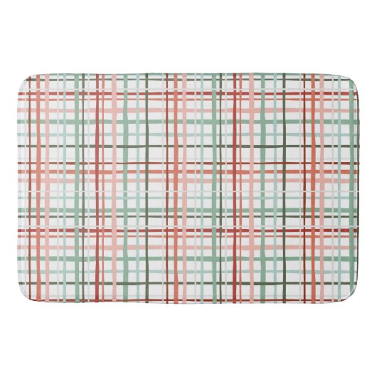 Holiday Gingham - fröhlich Badematte (Vorderseite)