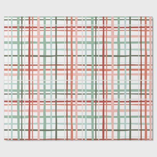 Holiday Gingham - fröhlich Geschenkpapier (Flach)