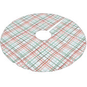 Holiday Gingham - fröhlich Polyester Weihnachtsbaumdecke (Schrägansicht)