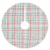Holiday Gingham - fröhlich Polyester Weihnachtsbaumdecke (Vorderseite)