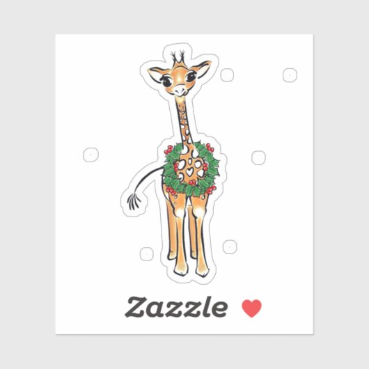 Holiday Giraffe Aufkleber (Blatt)