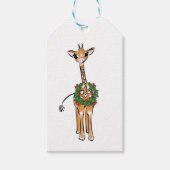 Holiday Giraffe Geschenkanhänger (Vorderseite)