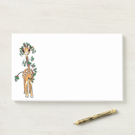 Holiday Giraffe - Holgarland Post-it Klebezettel (Auf Schreibtisch)