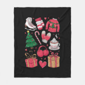 Holiday Girls Cute Kostüm Weihnachten Fleecedecke (Vorderseite)