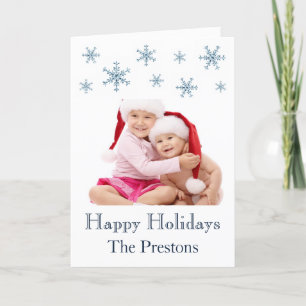 Holiday Glamour White Card Feiertagskarte
