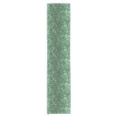 Holiday Glitzer Green Bling Funkelnd Chic Kurzer Tischläufer (Vorderseite)