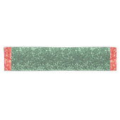 Holiday Glitzer Red Green Bling Funkelnd Chic Kurz Kurzer Tischläufer (Horizontal)
