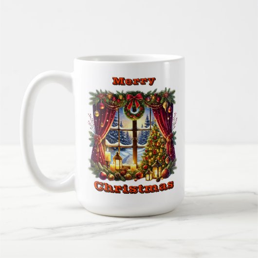 Holiday Glow durch Fenster Kaffeetasse (Links)