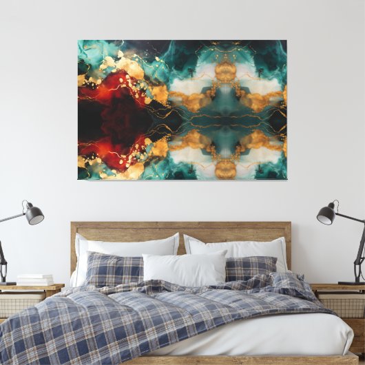 Holiday Glow Wrapped Canvas Premium Elegance Leinwanddruck (Insitu (Schlafzimmer))