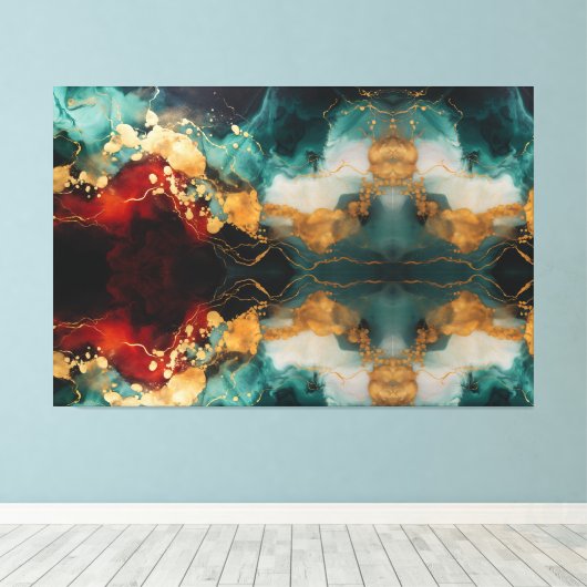 Holiday Glow Wrapped Canvas Premium Elegance Leinwanddruck (Insitu (Holzboden))