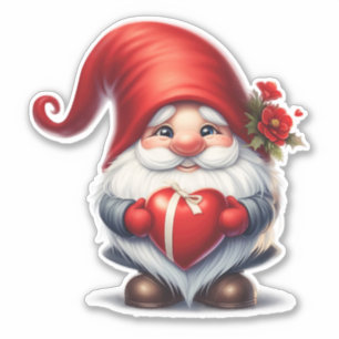 Holiday Gnome Liebe Aufkleber