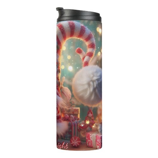 Holiday Gnome mit Geschenken Thermosbecher (Nach rechts gedreht)